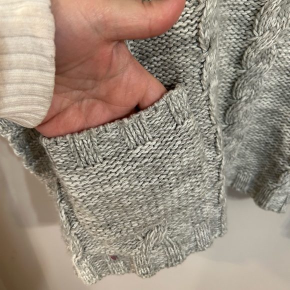 Crazy 8 girls turtleneck poncho size 14 YXL grey, with pockets - Picture 6 of 7